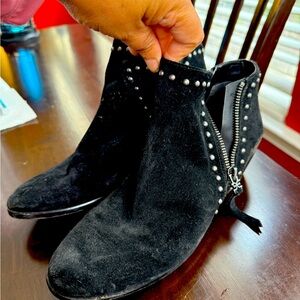 Sam Edelman Black Ankle Boots with Chelsea Panels